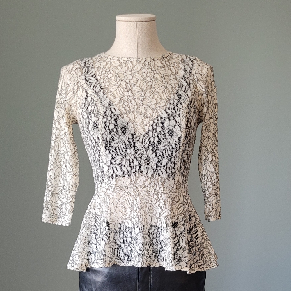 Lace Peplum Top